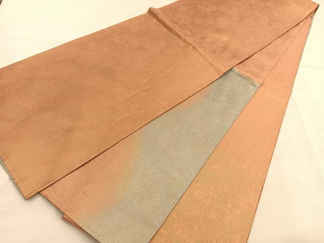 平和屋着物◎両面 六通柄袋帯 霞文 金糸 正絹 逸品 BAAU5390hv