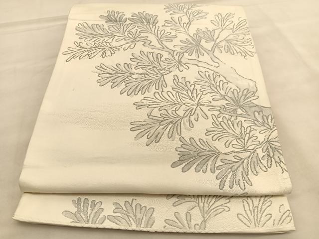 平和屋着物◎六通柄袋帯 唐織 樹林文 正絹 逸品 BAAU5493hv