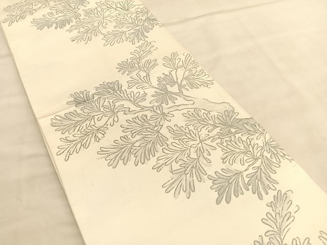 平和屋着物◎六通柄袋帯 唐織 樹林文 正絹 逸品 BAAU5493hv