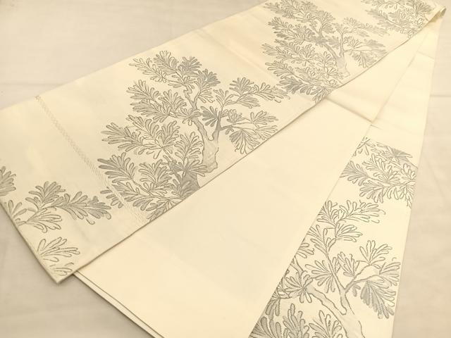 平和屋着物◎六通柄袋帯 唐織 樹林文 正絹 逸品 BAAU5493hv