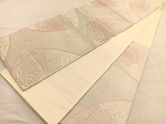 平和屋着物◎六通柄袋帯 正倉院花文 金銀糸 正絹 逸品 BAAU5513hv