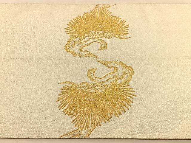 平和屋着物◎太鼓柄袋帯 綴れ 松 金糸 正絹 逸品 BAAU5622hv