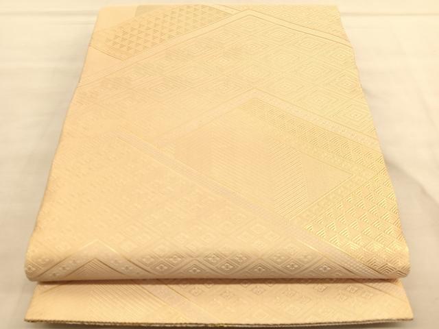 平和屋着物◎佐賀錦 両面 六通柄袋帯 唐織 地紙花文 金糸 正絹 逸品 BAAU5790hv