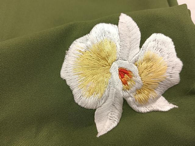 平和屋着物●女性 行灯袴 総刺繍 草花文 洗える着物 未使用 BAAU5802mz