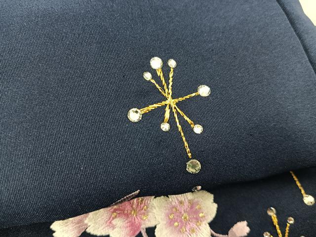 平和屋着物●女性 行灯袴 総刺繍 枝垂れ桜 ラインストーン 金糸 逸品 BAAU5816mz
