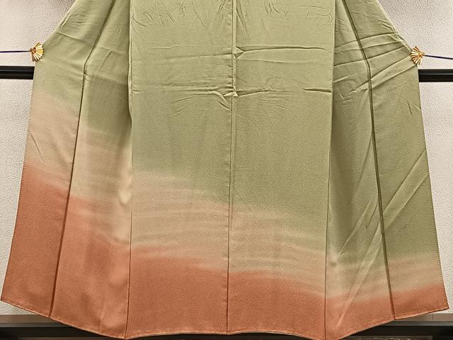 平和屋着物●訪問着 江戸小紋 鮫小紋柄 暈し染め 正絹 逸品 BAAU5843mz