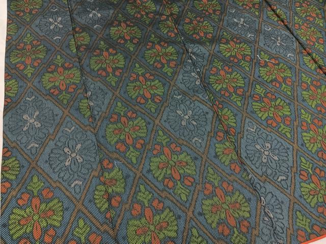 平和屋着物■上質な紬 幾何学文様 正絹 逸品 BAAU5918mz