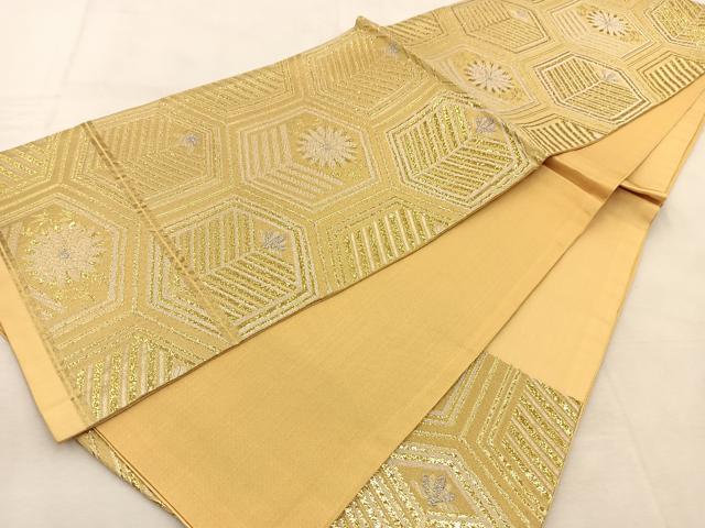 平和屋着物◎六通柄袋帯 亀甲花松文 金銀糸 BAAU6176yc