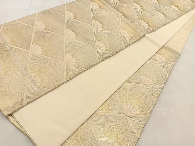 平和屋着物◎六通柄袋帯 唐織 錦繍 菱松文 金銀糸 正絹 逸品 BAAU6389yc