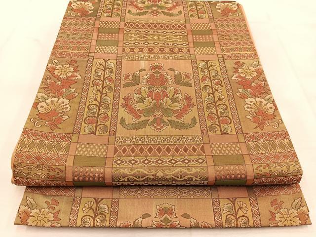 平和屋着物◎六通柄袋帯 宝相華 正絹 逸品 BAAU6438yc