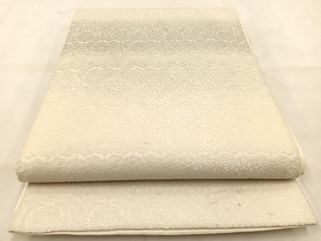 平和屋着物●六通柄袋帯 唐織 更紗横段文 正絹 逸品 BAAU6658yc