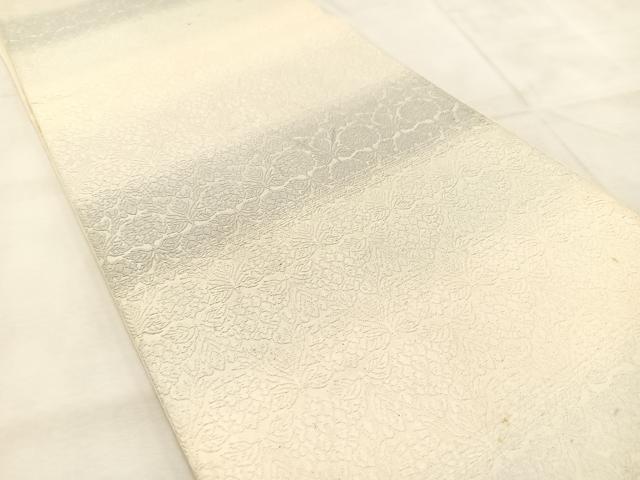 平和屋着物●六通柄袋帯 唐織 更紗横段文 正絹 逸品 BAAU6658yc