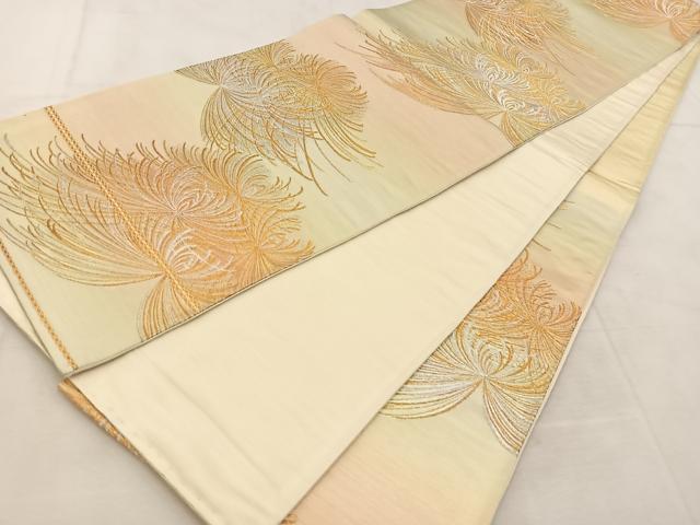 平和屋着物◎六通柄袋帯 乱菊 金銀糸 正絹 逸品 BAAU6690yc