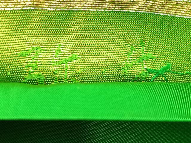 平和屋着物◎六通柄袋帯 弥生 若松葉 金銀糸 正絹 逸品 BAAU6691yc