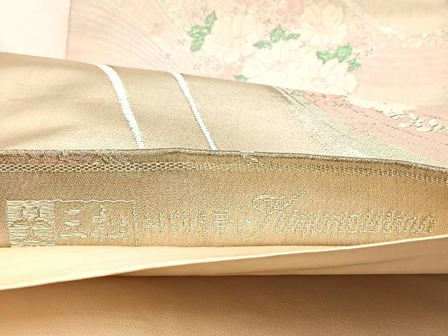 平和屋着物◎六通柄袋帯 唐織 花流水 銀糸 正絹 逸品 BAAU6761yc
