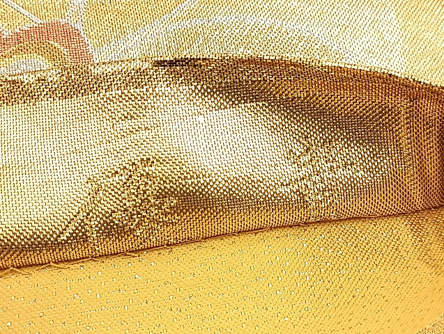 平和屋着物◎六通柄袋帯 優貴 金銀糸 正絹 逸品 BAAU6784yc