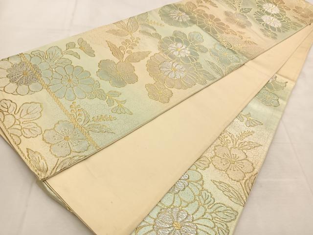 平和屋着物◎六通柄袋帯 舞花文 金銀糸 正絹 逸品 BAAU6808yc