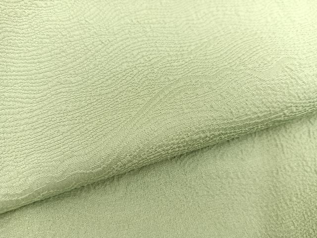 平和屋着物●上質な色無地 小波地紋 夏虫色 正絹 逸品 BAAU7107gt