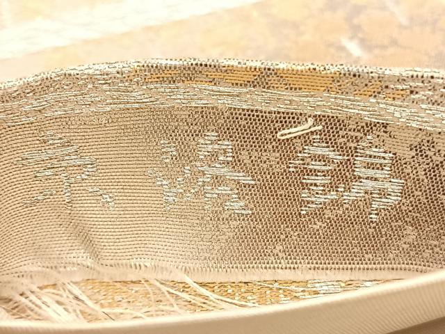 平和屋着物◎六通柄袋帯 京洛錦 風景文 二重引箔 金銀糸 正絹 逸品 BAAU7673hv