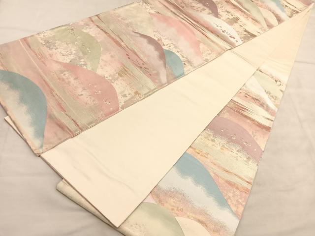 平和屋着物◎六通柄袋帯 手織 名物裂 金銀糸 正絹 逸品 BAAU7794hv