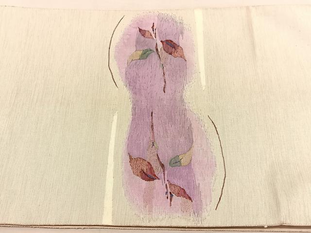 平和屋着物◎太鼓柄袋帯 すくい織 枝葉丸文 金糸 正絹 逸品 BAAU7829hv