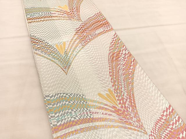 平和屋着物◎六通柄袋帯 若松葉 金銀糸 正絹 逸品 BAAU7961hv
