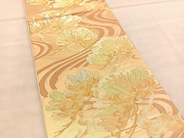 平和屋着物◎六通柄袋帯 浜松文 金糸 正絹 逸品 BAAU8001hv