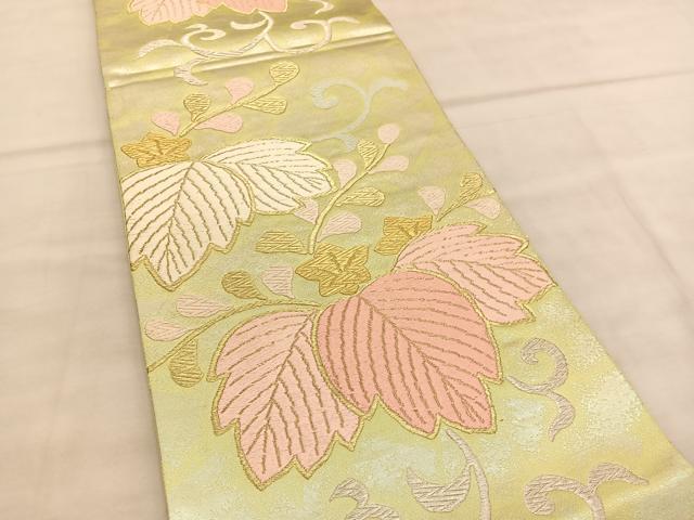 平和屋着物◎六通柄袋帯 唐織 桐 金銀糸 正絹 逸品 BAAU8037hv