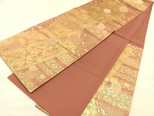 平和屋着物◎六通柄袋帯 宝相華花唐草文 金銀糸 正絹 逸品 BAAU8120hv