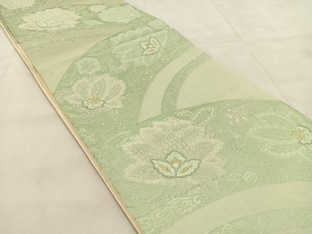 平和屋着物◎六通柄袋帯 唐織 更紗青海波 金銀糸 正絹 逸品 BAAU8515yc