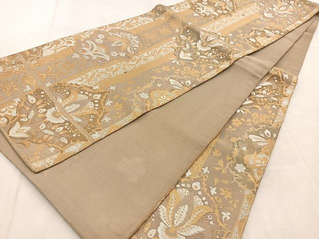 平和屋着物◎六通柄袋帯 更紗 金銀糸 BAAU8554yc