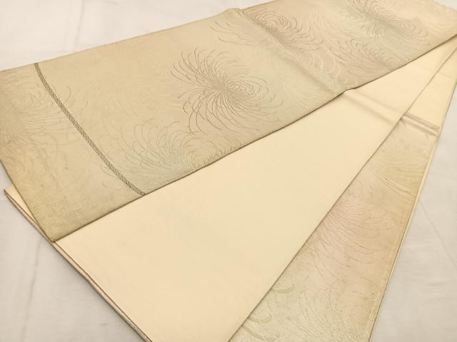 平和屋着物◎乱菊 銀糸 引箔 袋帯 正絹 逸品 BAAU8580yc