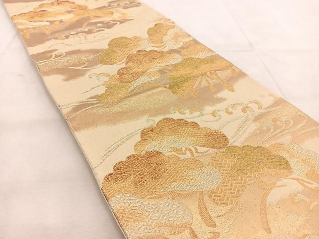平和屋着物◎六通柄袋帯 浜松 金糸 正絹 逸品 BAAU8659yc