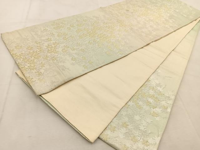 平和屋着物◎六通柄 京袋帯 楓 金銀糸 正絹 逸品 BAAU8687yc