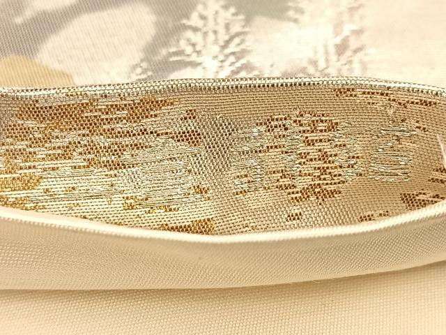 平和屋着物◎六通柄袋帯 風景樹林文 古京錦 二重引箔 正絹 逸品 BAAU8939yc