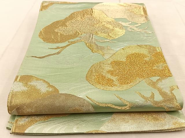 平和屋着物◎六通柄袋帯 浜松文 金銀糸 正絹 逸品 BAAU8957yc