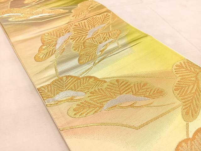 平和屋着物◎六通柄袋帯 笠松 金銀糸 正絹 逸品 BAAU9027yc