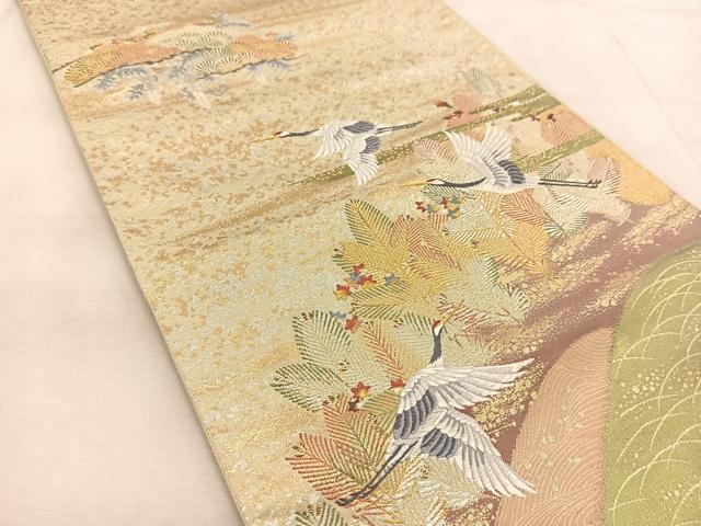 平和屋着物◎六通柄袋帯 唐織 優都里 金銀糸 正絹 逸品 BAAU9229yc