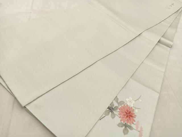平和屋着物◎太鼓柄袋帯 作家物 手描き 枝花文 正絹 逸品 BAAU9241yc