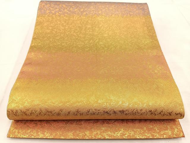 平和屋着物◎佐賀錦 六通柄袋帯 霞文 金糸 正絹 逸品 BAAU9251yc