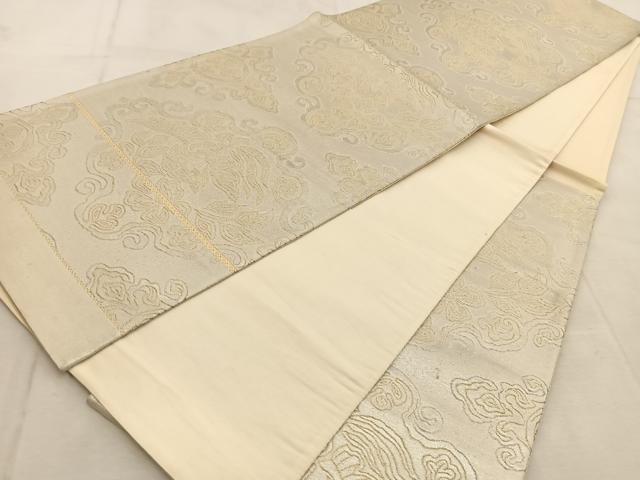 平和屋着物◎六通柄袋帯 鳳凰花唐草文 金銀糸 正絹 逸品 BAAU9445yc