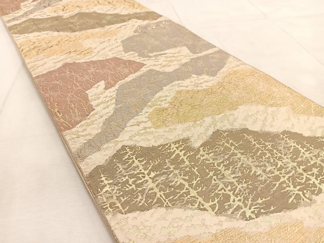 平和屋着物◎六通柄袋帯 樹林文 金糸 BAAU9508yc