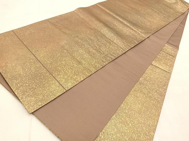 平和屋着物◎六通柄袋帯 霞文 金糸 引箔 正絹 逸品 BAAU9638yc