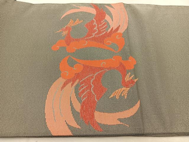 平和屋着物◎太鼓柄袋帯 抄織天平 鳳凰 正絹 逸品 BAAU9671yc