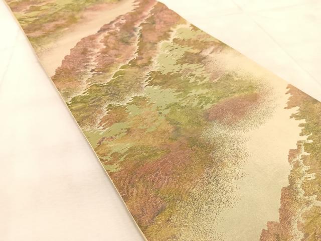 平和屋着物◎六通柄袋帯 樹林文 正絹 逸品 BAAU9736yc