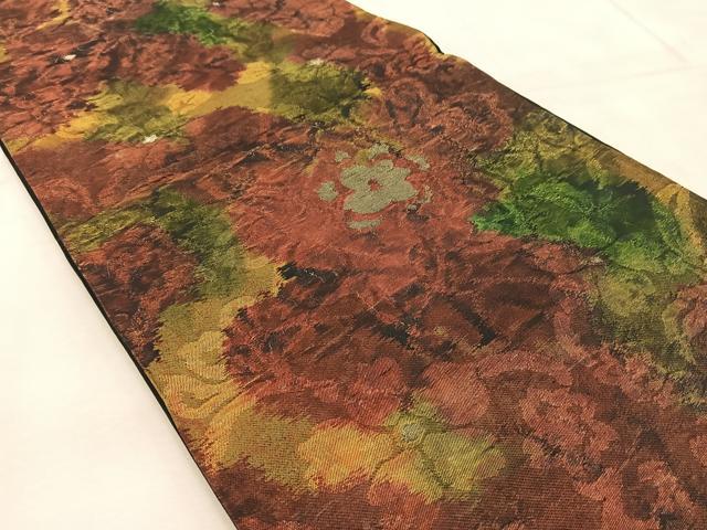 平和屋着物◎西陣 六通柄袋帯 舞花文 金糸 引箔 正絹 逸品 BAAU9779yc