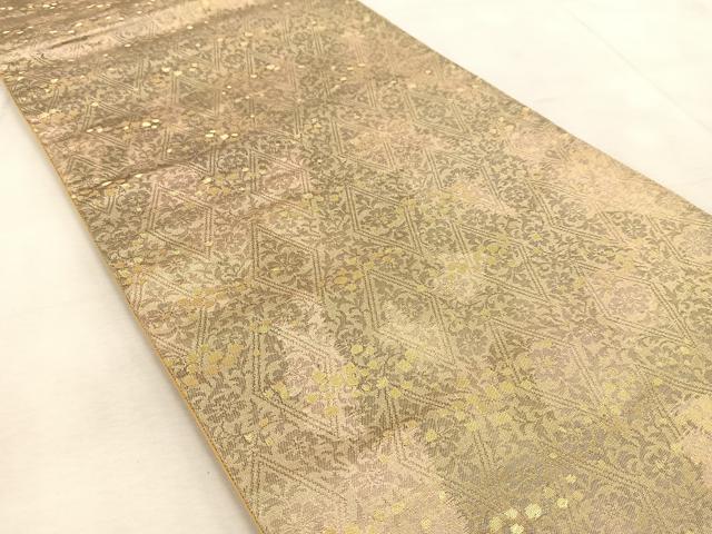 平和屋着物◎六通柄袋帯 花唐草文 金糸 引箔 正絹 逸品 BAAU9805yc