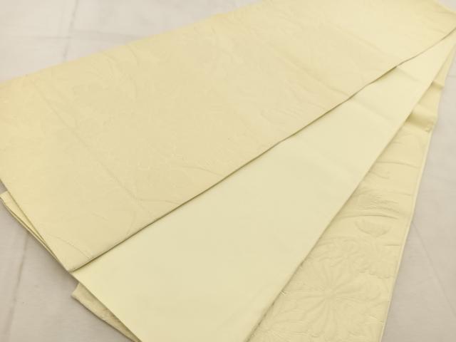 平和屋着物◎西陣 六通柄袋帯 秋草文 女郎花色 証紙付き 正絹 逸品 BAAU9850yc