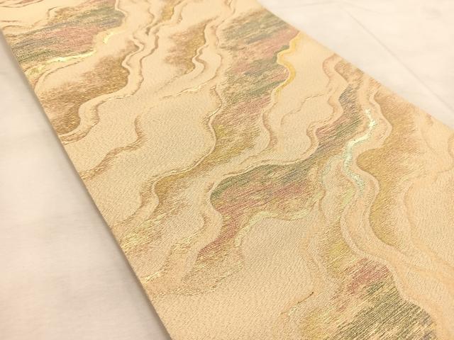 平和屋着物◎六通柄袋帯 貴藤つづれ 道長文様 金糸 正絹 逸品 BAAU9870yc