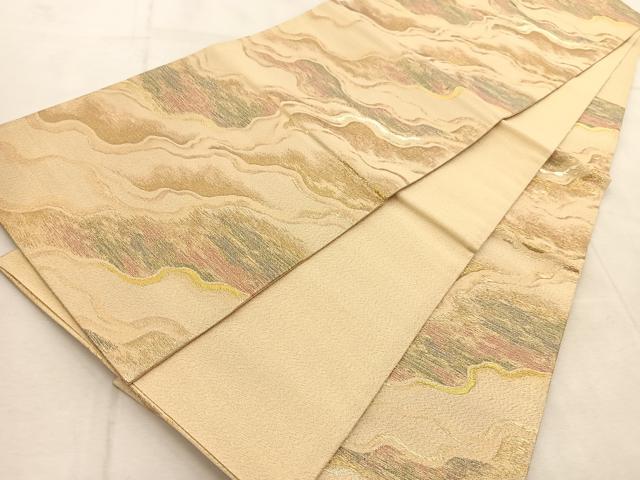 平和屋着物◎六通柄袋帯 貴藤つづれ 道長文様 金糸 正絹 逸品 BAAU9870yc